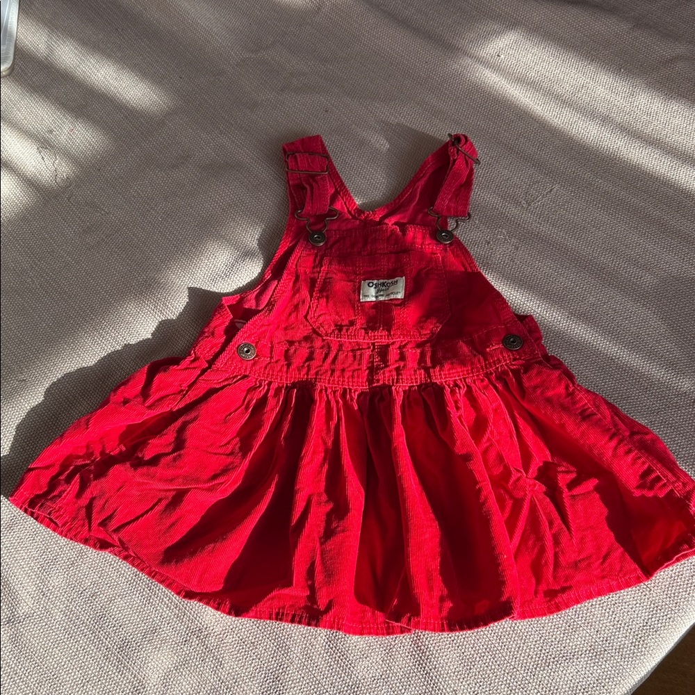 OshKosh B'gosh Bright Red Corduroy Dress